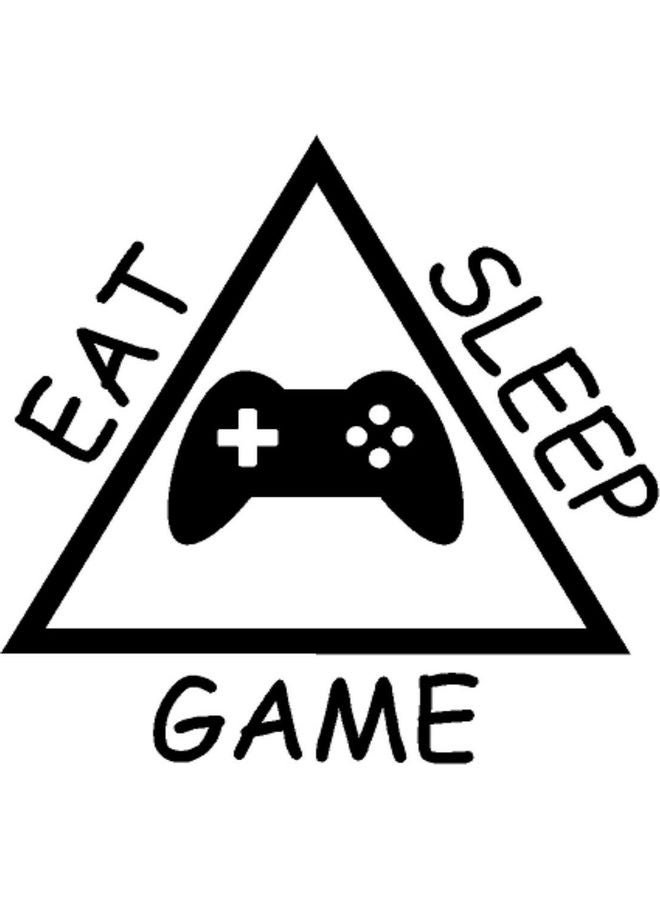 URBANTRANDS PlayStation Controller Eat Sleep Game Vinyl Wall Art Sticker Black/White 