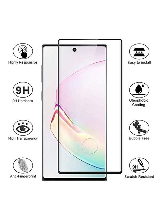 ICS Tempered Glass Screen Protector For Samsung Galaxy Note10+ Clear/Black - Image 2