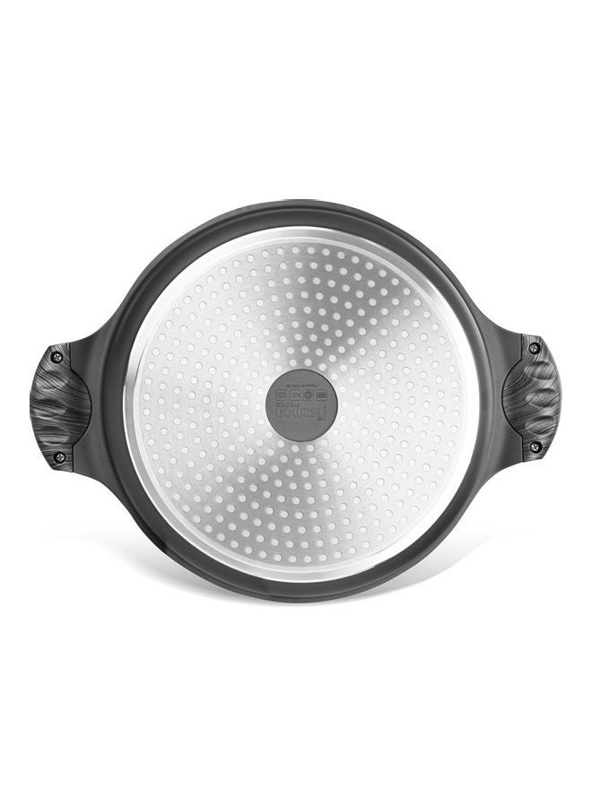 فيسمان كسرولة غير عميقة من سلسلة برستيج من الألومنيوم بجزء سفلي احترافي يعمل بالحث المغناطيسي وغير لاصق بطلاء جريبلون C3 أسود/ رمادي 28x8cm/4.1لترات - Image 3