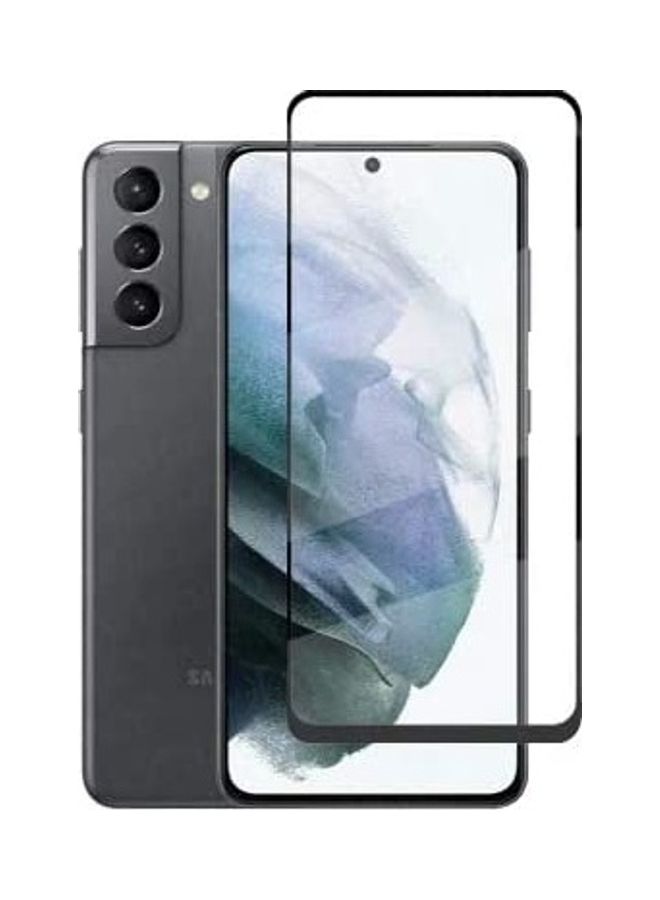 ICS Tempered Glass Screen Protector For Samsung Galaxy S21 5G Black/Clear - Image 1