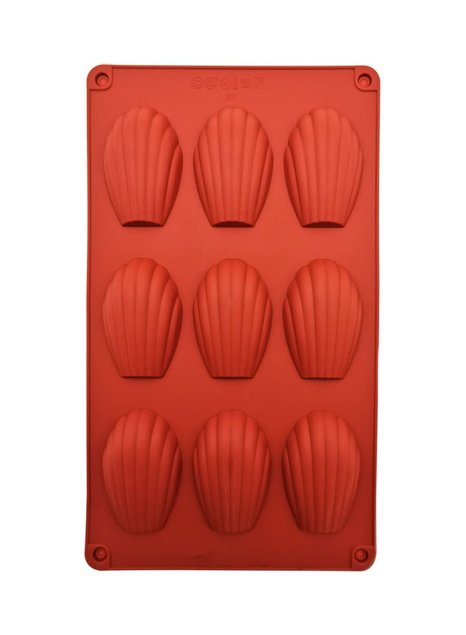 Mini Silicon Sea Shell Shape Cake Mold Red 29 x 17cm - Image 1