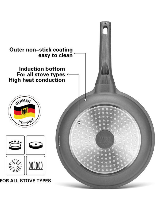Fissman Frying Pan Prestige Series Non Stick Aluminum With Induction Bottom Black 20x5cm - Image 2