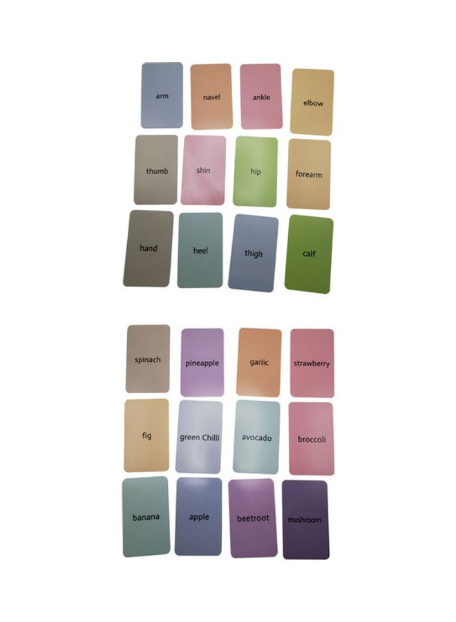 Little Kitabi Learning Flash Cards on Human Body, Fruits And Vegetables  - Image 2