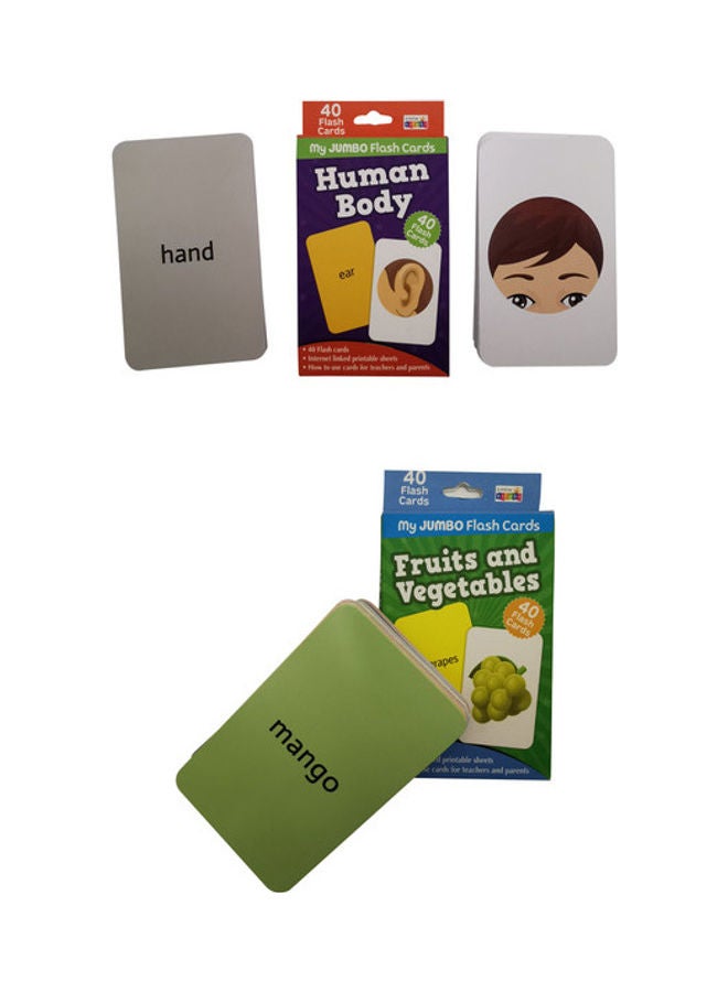Little Kitabi Learning Flash Cards on Human Body, Fruits And Vegetables  - Image 4