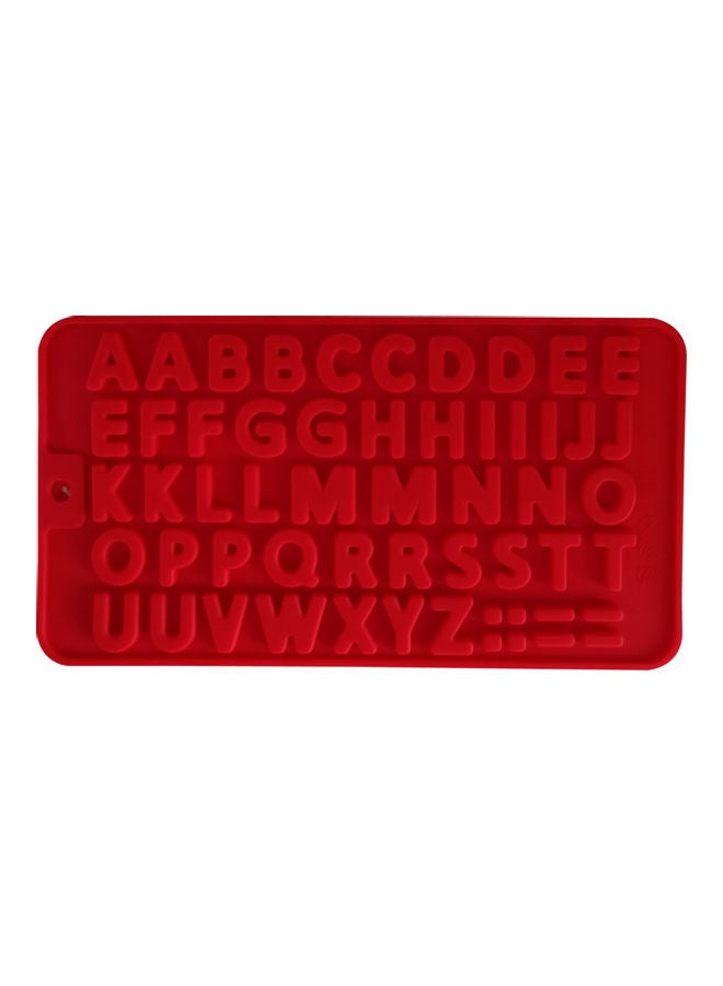 Silicone Alphabet Shape Mould Red 21 x 10cm - Image 1