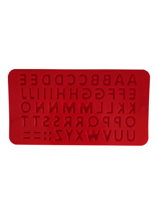 Silicone Alphabet Shape Mould Red 21 x 10cm - Image 3