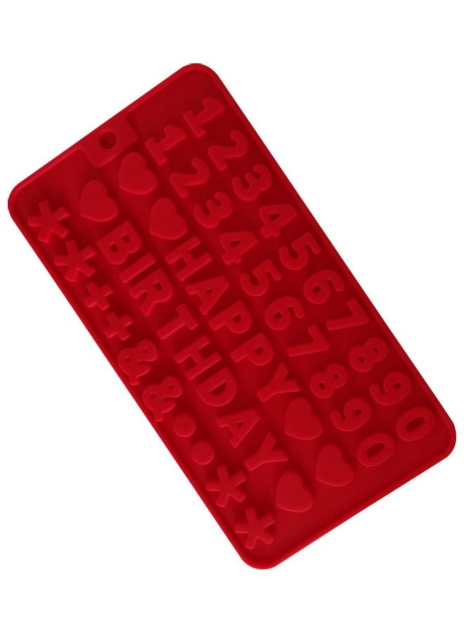 Silicone Letter and Number Birthday Cake Mould Red 21 x 10cm - Image 2