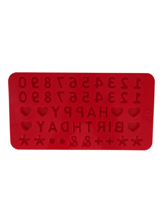 Silicone Letter and Number Birthday Cake Mould Red 21 x 10cm - Image 3