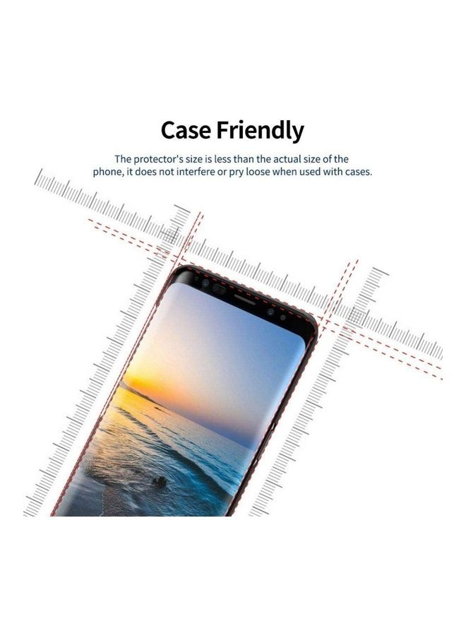 ICS Tempered Glass Screen Protector For Samsung Galaxy S9+ Clear/Black - Image 2