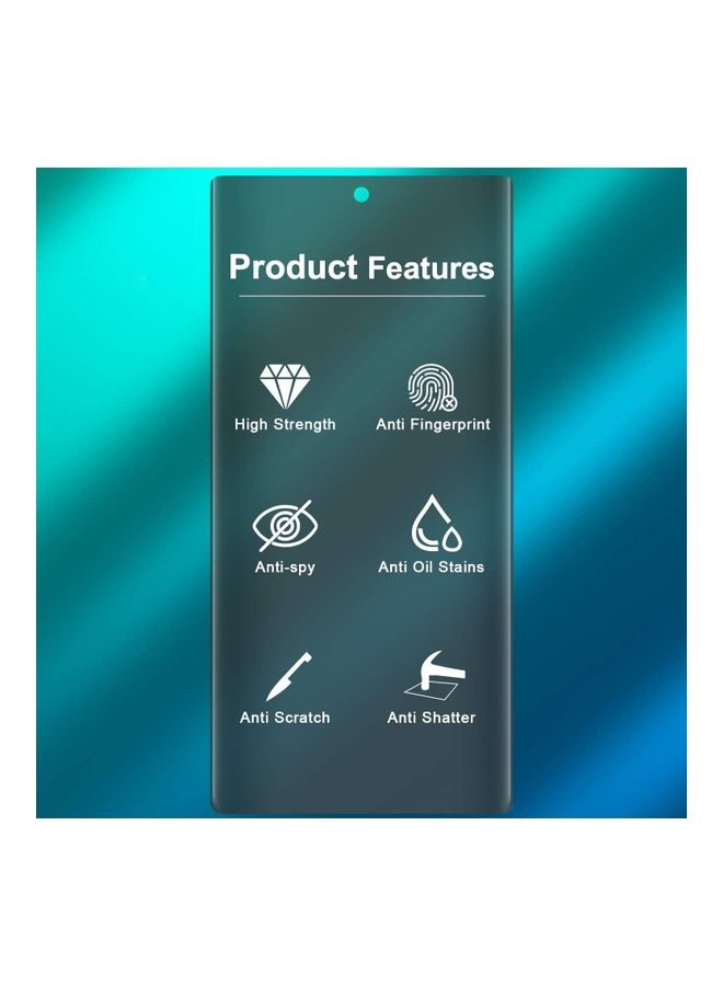 ICS Tempered Glass Screen Protector For Samsung Galaxy Note10+ Clear/Black - Image 2