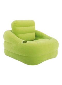 INTEX Inflatable Indoor Or Outdoor Accent Chair With Cup Holder Combination Green 97x107x71meter  - Image 1