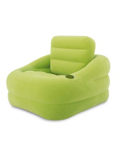 INTEX Inflatable Indoor Or Outdoor Accent Chair With Cup Holder Combination Green 97x107x71meter  - Image 4