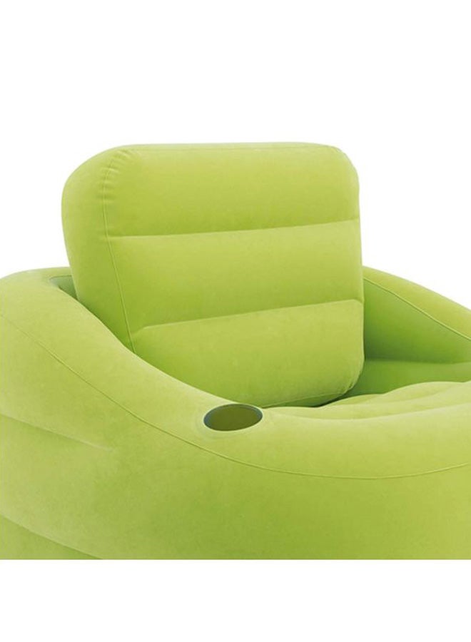 انتكس كرسي أنيق قابل للنفخ مع حامل كوب للاستخدام الداخلي أو الخارجي مختلط أخضر 97x107x71متر - Image 5