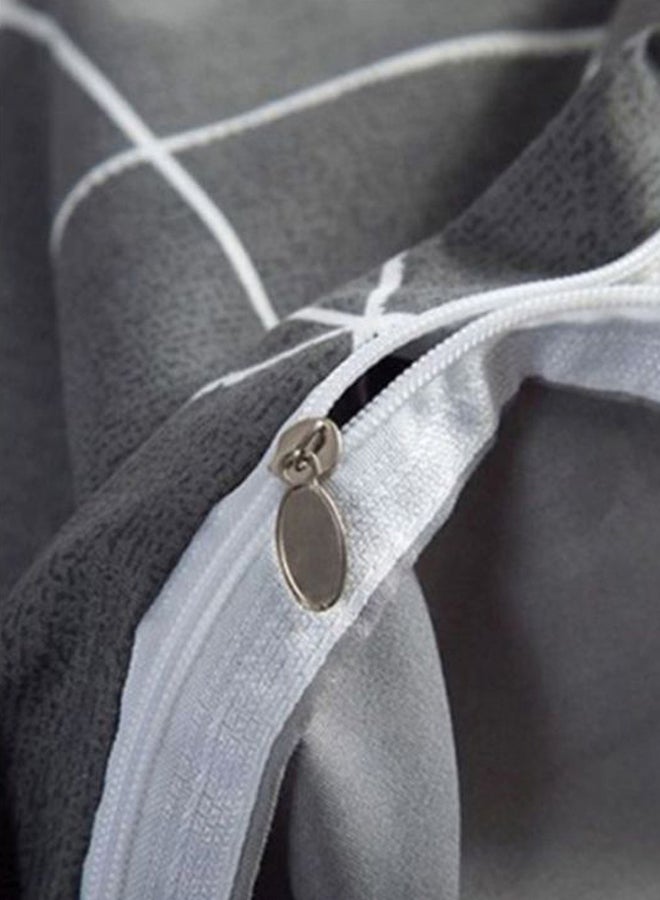 بيوينتي طقم غطاء لحاف مطبّع مكون من 4 قطع مختلط أسود/ أبيض Duvet Cover 150x200 cm, Pillow Cover 48x74 cm, Fitted Sheet 230x200سم - Image 5