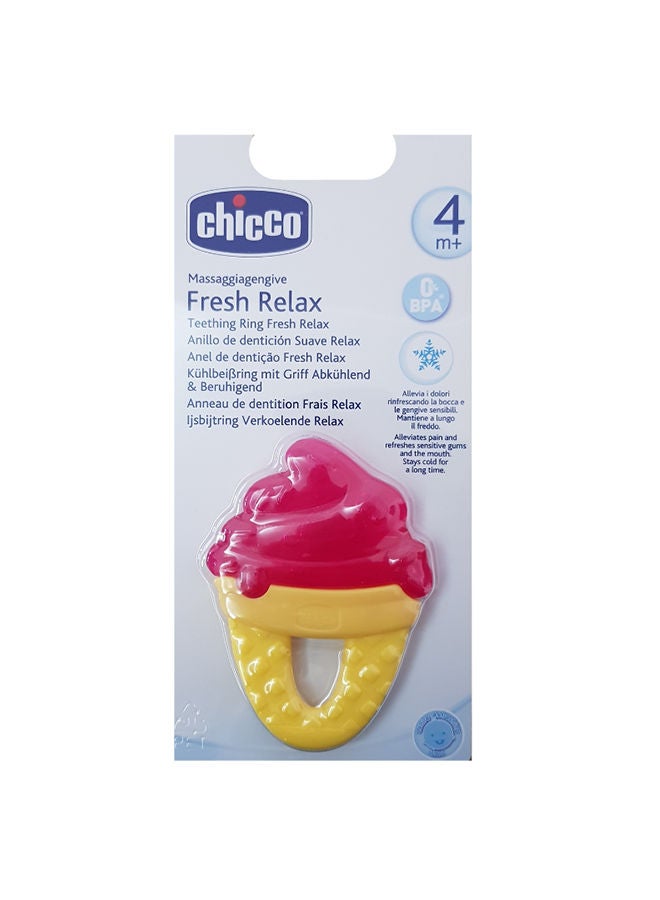 شيكو عضاضة ايس كريم من فريش ريلاكس - ٤ شهور - أصفر / وردي - Image 3