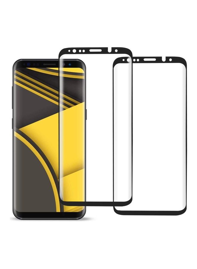 ICS 2-Piece Screen Protector For Samsung Galaxy S8 Clear/Black - Image 1