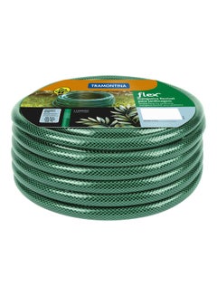 25m Flex Garden Hose in Green with 3-Layers PVC Fiber and Braided Polyester Cord Green - v1625032011/N48647697A_1