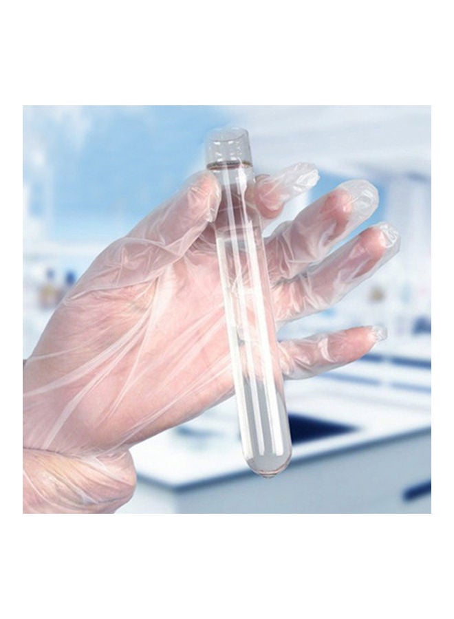 طقم قفازات من بلاستيك بي في سي للاستخدام مرة واحدة مكون من 100 قطعة شفاف - Image 4