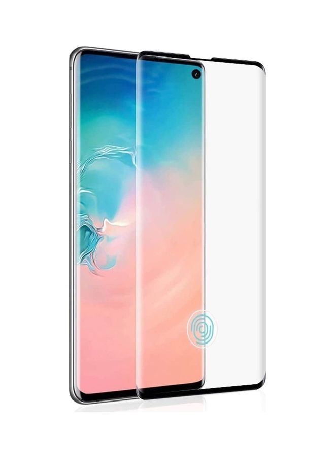 ICS Tempered Glass Screen Protector For Samsung Galaxy S10 Clear/Black - Image 1