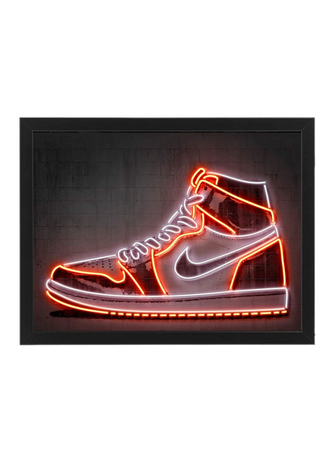 Boomah Accessories Jordan Sneaker Neon Poster With Frame Multicolour 30 x 40cm