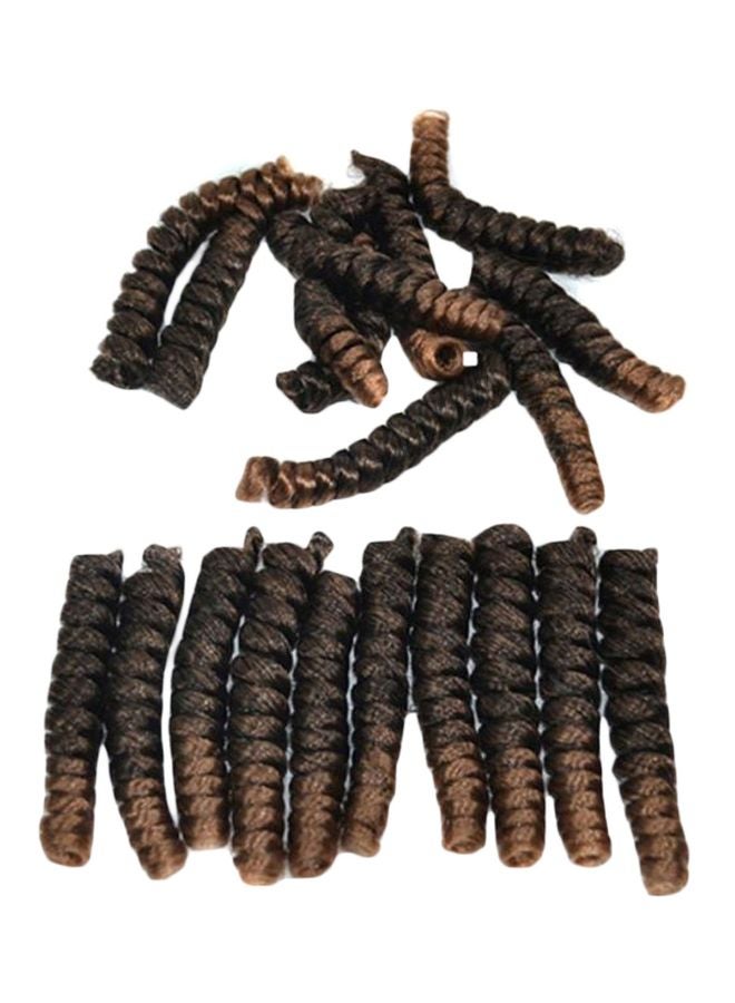 Voberry Synthetic Hair Spring Braid Wig Brown/Black 18x5x5cm