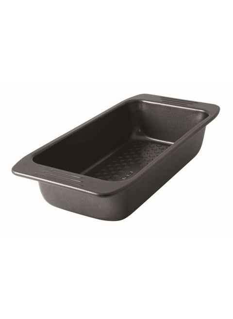 TEFAL Baking Tray | Easy Grip Rectangular Cake 12x25cm | Carbon Steel | Easy Handling | Large Handles | Non-Stick Coating | Easy Release | Easy Cleaning | Dark Grey | 2 Years Warranty | J1625345 Black 12x25cm