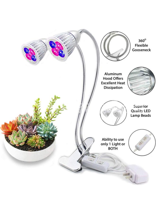 Beauenty 10W Desk Clip Dual Head LED Plant White 6x12cm - Image 3