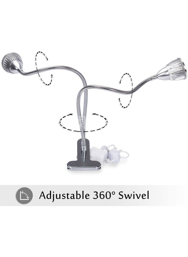Beauenty 10W Desk Clip Dual Head LED Plant White 6x12cm - Image 4