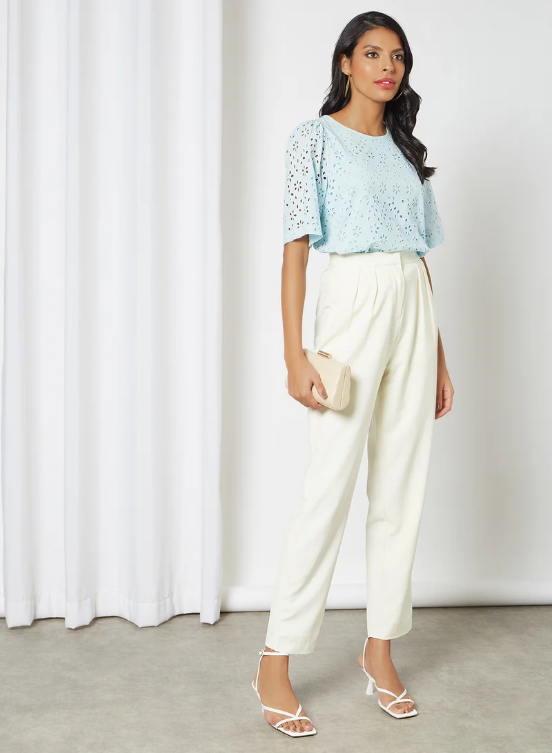 Y.A.S Broderie Top Blue