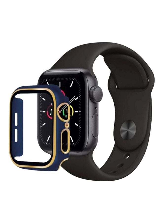 MARGOUN Protective Case Cover for Apple Watch 40mm Clear/Blue/Gold - Image 2