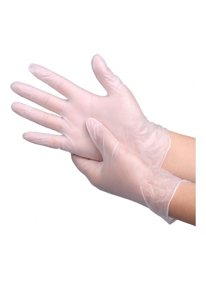 100-Piece Disposable PVC Glove Set Clear - Image 1