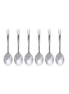 Royalford 6-Piece Stainless Steel Tea Spoon Set Silver 14.0cm  - Image 1