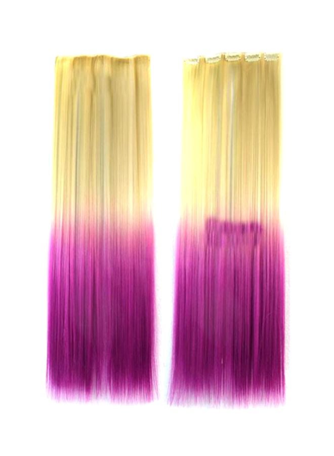 شعر مستعار بقصة مستقيمة وتصميم متدرج أشقر/أرجواني 1x1x1سم