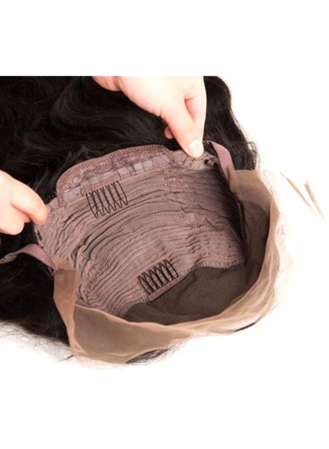 فوبيري شعر مستعار كامل بلا لصق بتصفيفة برازيلية مزود بجزء أمامي من الدانتيل أسود 20x15x3سم - Image 4