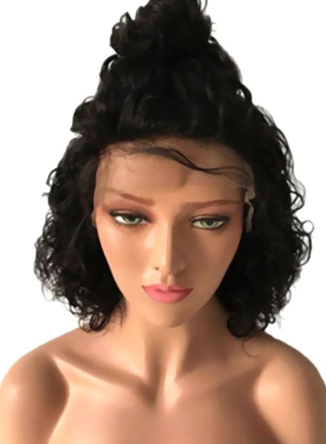 فوبيري شعر مستعار كامل بلا لصق بتصفيفة برازيلية مزود بجزء أمامي من الدانتيل أسود 20x15x3سم - Image 3