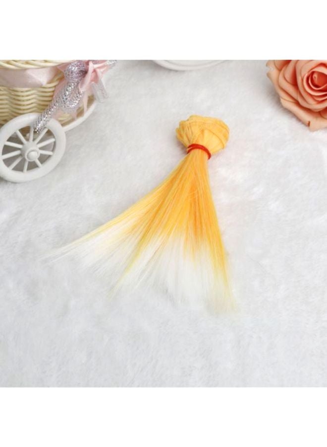 فوبيري شعر مستعار عصري وقصير وبقصة مستقيمة برتقالي / أبيض 1x1x1سم - Image 2