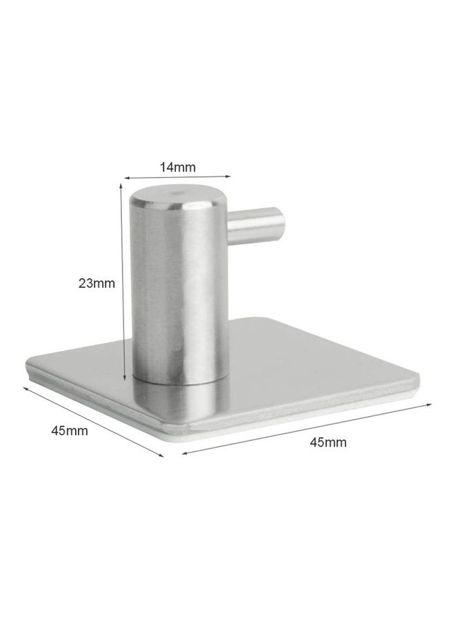ZSYSUP 4-Piece Wall Mounted Adhesive Hooks Set Silver ‎5.75 x 2.01 x 1.81inch - Image 2