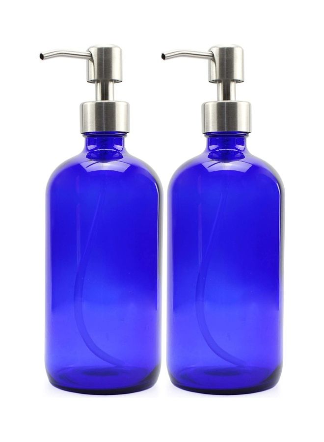 Cornucopia Brands 2-Piece Soap Dispenser With Pumps Set Blue  - Image 1