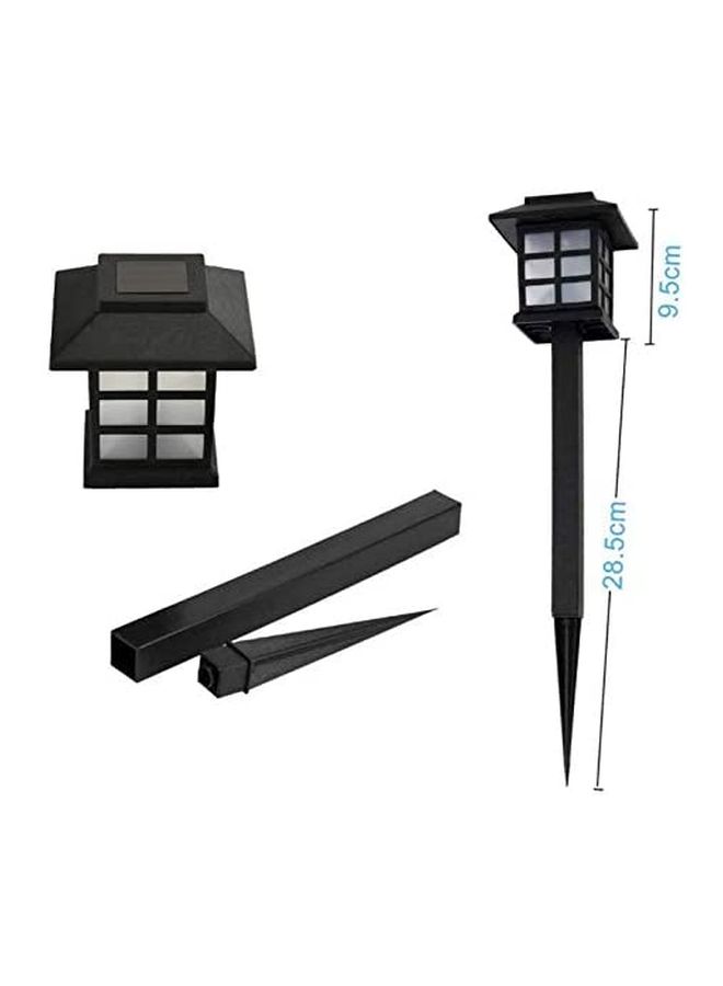 بيوينتي طقم مصباح حدائق LED يعمل بالطاقة الشمسية ومكون من قطعتين أسود 285x56x95ملليلتر - Image 3