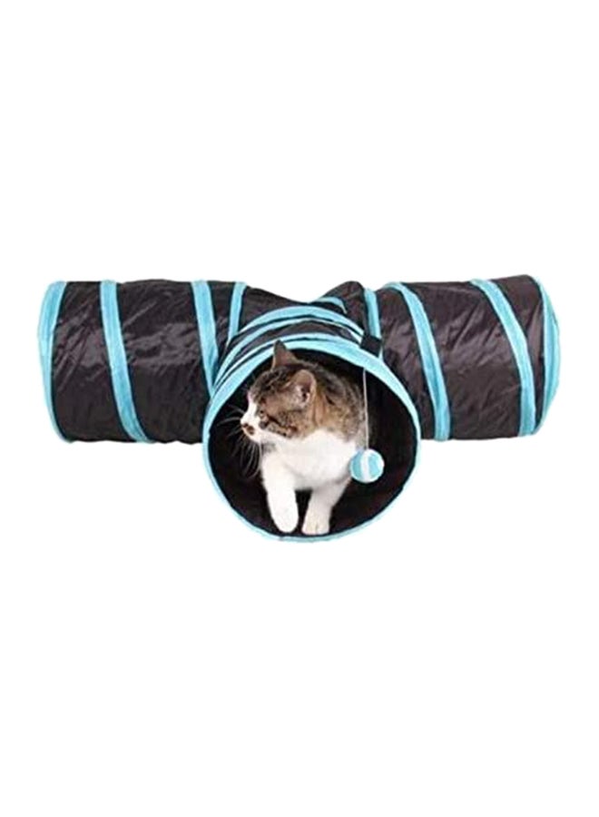 Mumoo Bear 3 Way Folding Hide And Seek Play Tunnel Toy For Pet Blue/Black 3.8 x 27.4 x 26.6cm  - Image 4