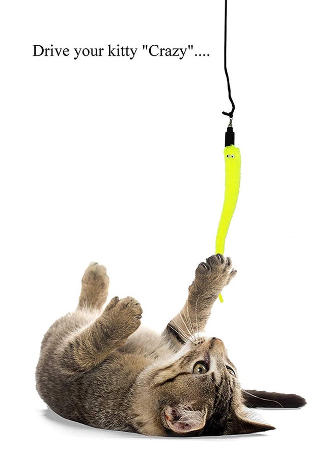 5 Piece Replacement Worms For Interactive Cat And Kitten Toy Wands 10.2 x 7.8 x 2.5cm