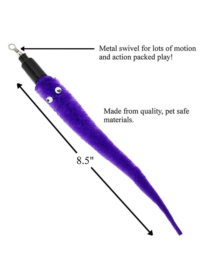 5 Piece Replacement Worms For Interactive Cat And Kitten Toy Wands 10.2 x 7.8 x 2.5cm