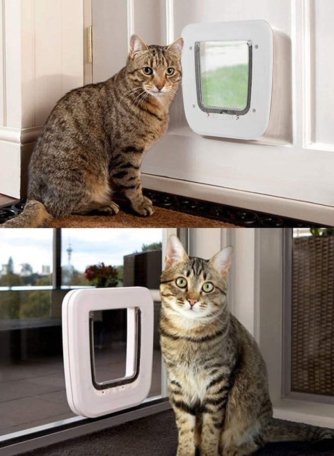 4 Way Cat Puppy Doggie Lockable Door ‎26 x 24.4 x 5.6cm