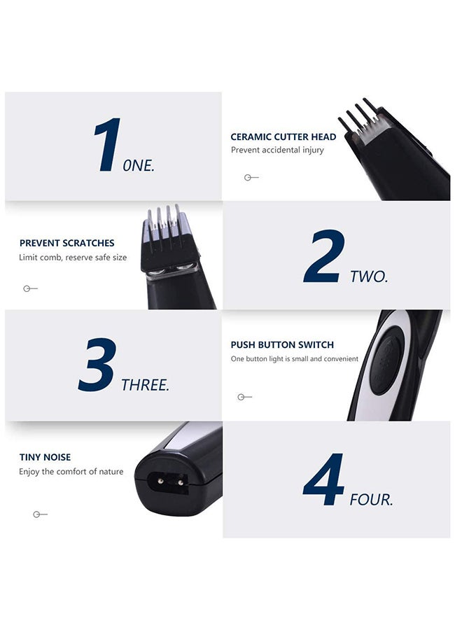 مومو بير ماكينة قص شعر الحيوانات الأليفة بشفرات قابلة للفك مع مقص قابل للشحن بدون سلك ‎22.9 x 12.9 x 5.2سم - Image 2