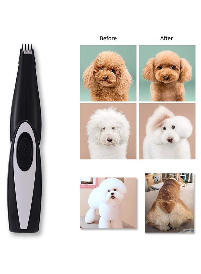 مومو بير ماكينة قص شعر الحيوانات الأليفة بشفرات قابلة للفك مع مقص قابل للشحن بدون سلك ‎22.9 x 12.9 x 5.2سم - Image 4