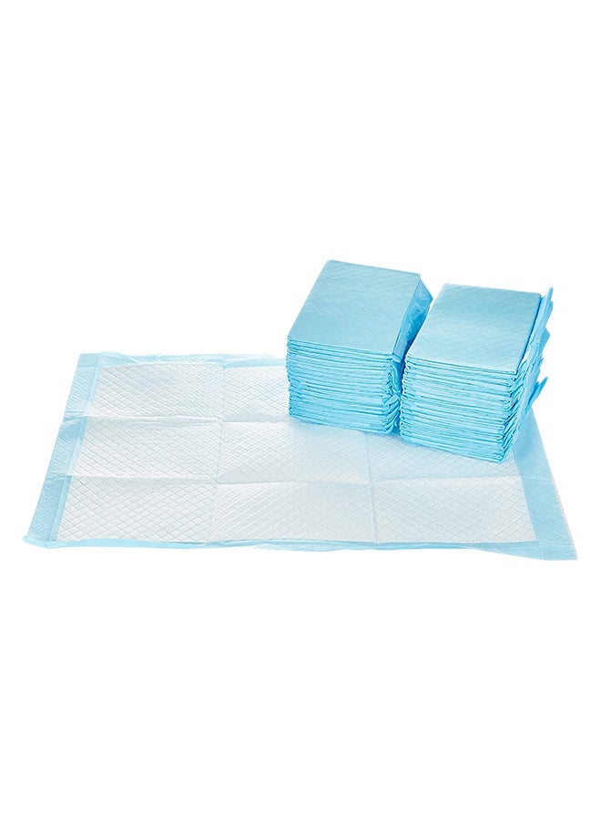 Mumoo Bear 100 Piece Pet Pee Disposable Absorbent Quick Drying Pads For Potty Training Blue 45x33cm - Image 2