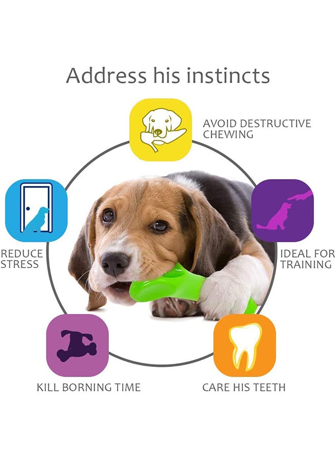 Mumoo Bear Indestructible Pet Chew Toys Bone For Puppy Dogs Green ‎23.9 x 13.8 x 3.6cm - Image 2