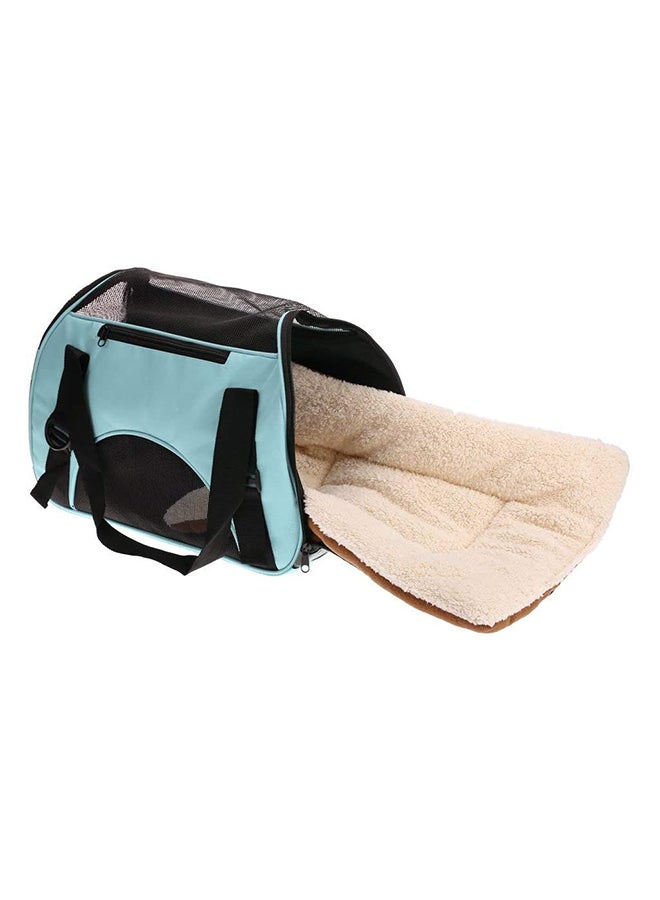 مومو بير حقيبة سفر ناعمة، محمولة وقابلة للطي مخصصة للحيوانات الأليفة باللون: الأزرق/الأسود ‎43.7 x 32.6 x 6.4سم - Image 1