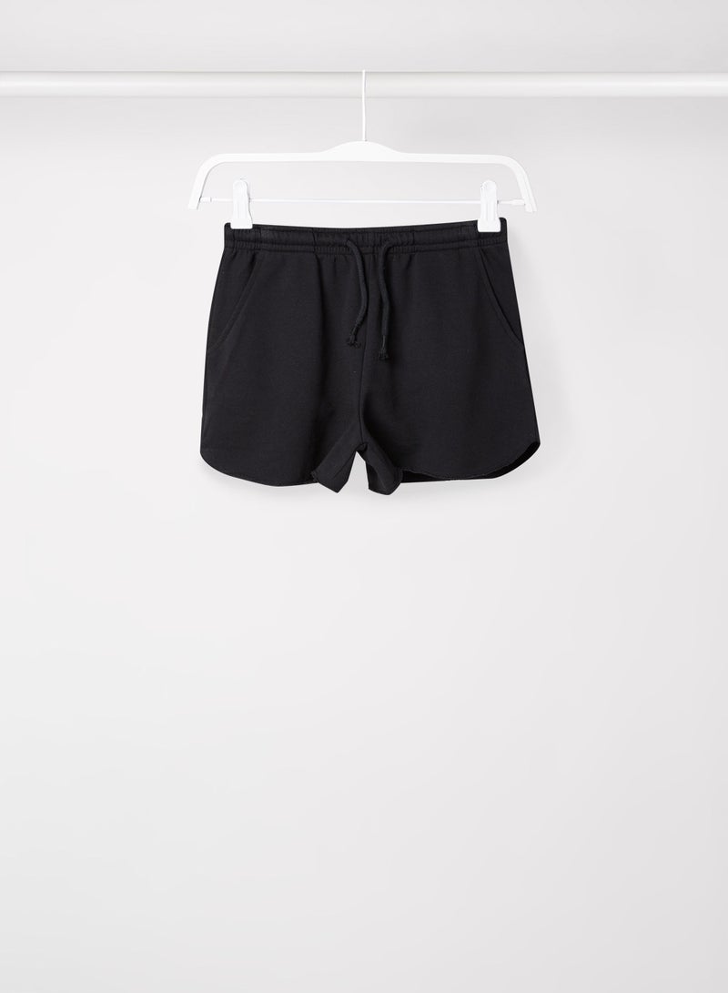 MANGO Teen Elasticated Shorts Black - Image 1