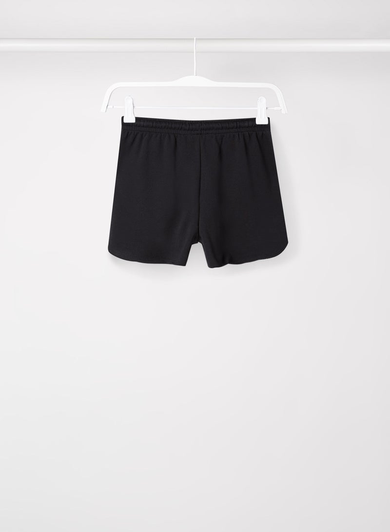 MANGO Teen Elasticated Shorts Black - Image 2